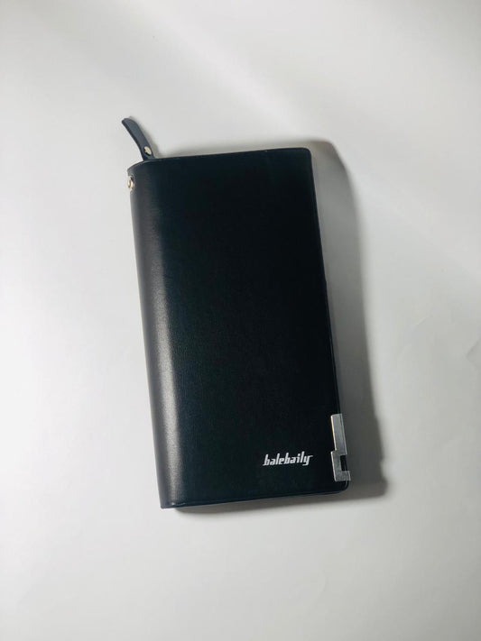 BALEBAILY Long Zipper & Snap Closure Leather Clutch Wallet